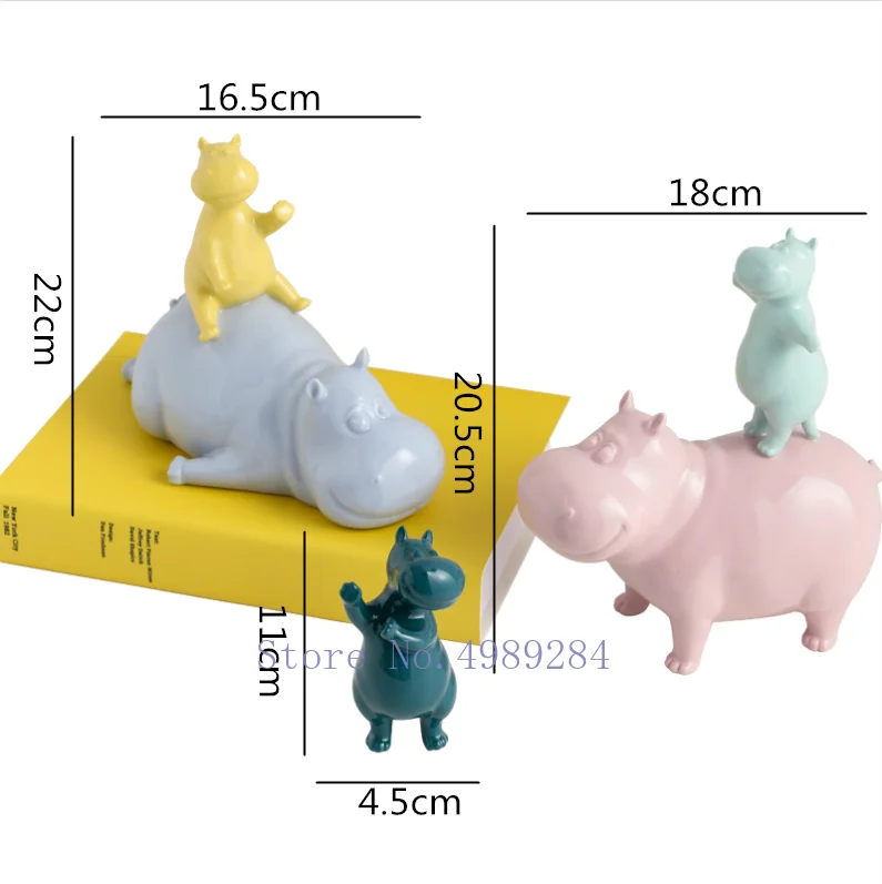 Креативные керамические s Имитация животных мультфильм Бегемот современные