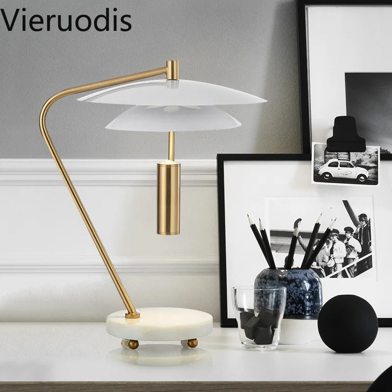 Postmodern Personality Desk Lamp Nordic Simple Table Light for Bedside Study Hotel Home Decor Marble Lights Fixture | Лампы и