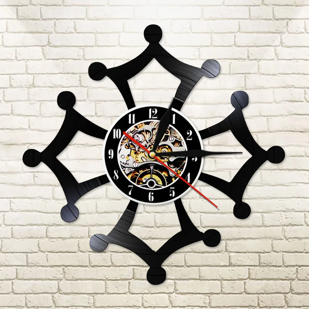 Настенные часы Occitania с символом Occitane Винтажные Украшения на стену виниловой