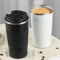 380ml510ml portable stainless steel 304 coffee mug with non slip case thermos mug travel thermal cup thermosmug for gifts