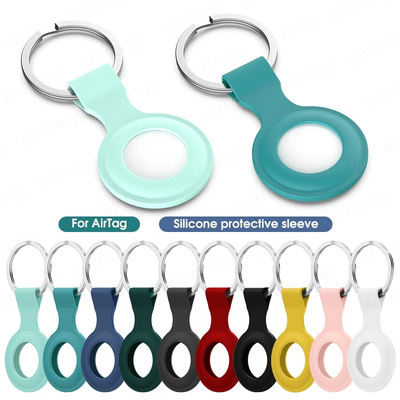 

Новинка 2021, подходящий чехол для Apple airtag Locator, силиконовый защитный рукав, металлическое кольцо, пряжка, спортивный Мягкий силиконовый чехол