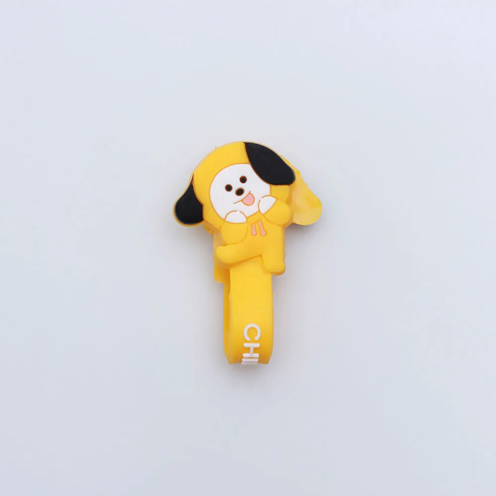 

New Korean Kpop Bangtan Boys Cartoon Cable Band Rabbit Silica Gel Winder Size 9*1CM Storage Reel Hot Sale