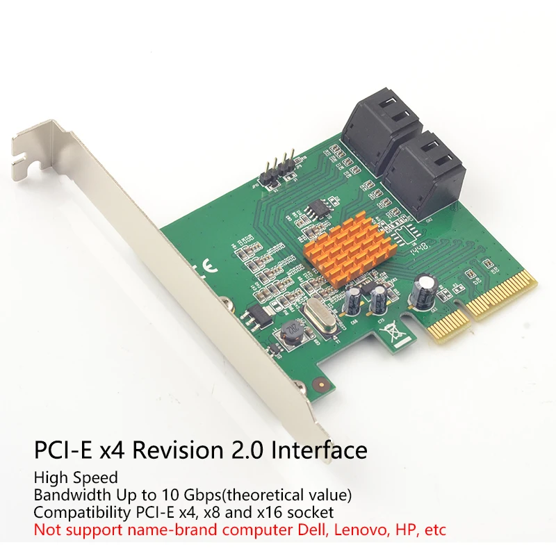 Адаптер PCIe SATA на 4 порта 3 адаптер расширения RAID Card разъем SATA3 x4 PCI express конвертер