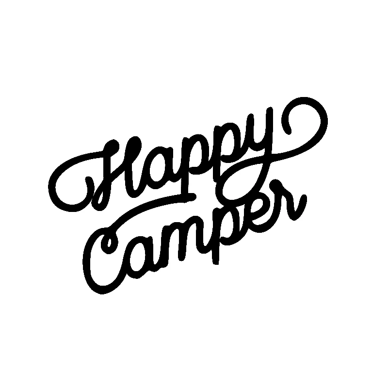 

Happy Camper Letters Car Sticker Automobiles Motorcycles Exterior Accessories Vinyl Decals for Honda Lada Bmw Audi Jeep Boat VW