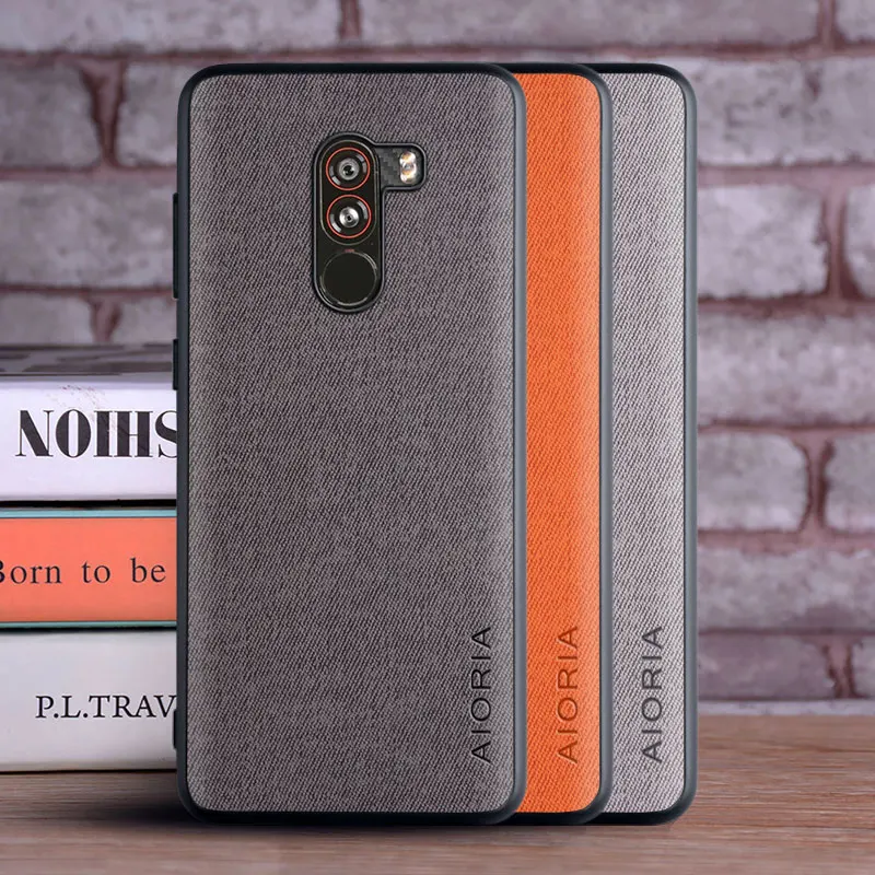 Чехол для Xiaomi Pocophone F1 роскошный текстиль кожа мягкий жесткий чехол телефона xiaomi