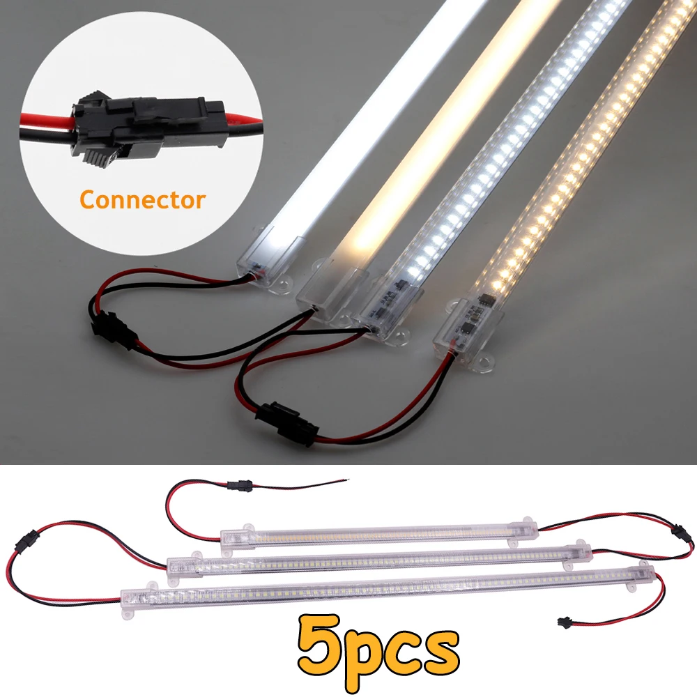 5Pcs 220V LED Rigid Light Strip High Brightness 30/40cm SMD LED Fluorescent Floodlight Tube Bar Industries Showcase Display Lamp
