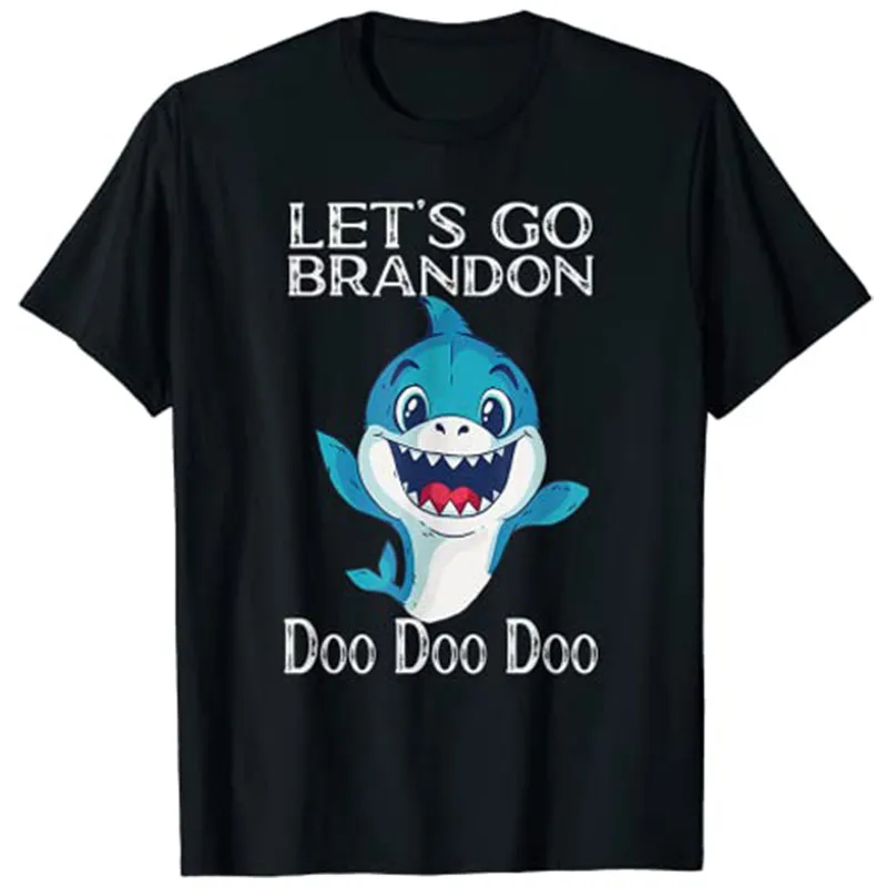 

Забавная футболка для взрослых, детей и малышей Let's Go, brandson Shark Doo