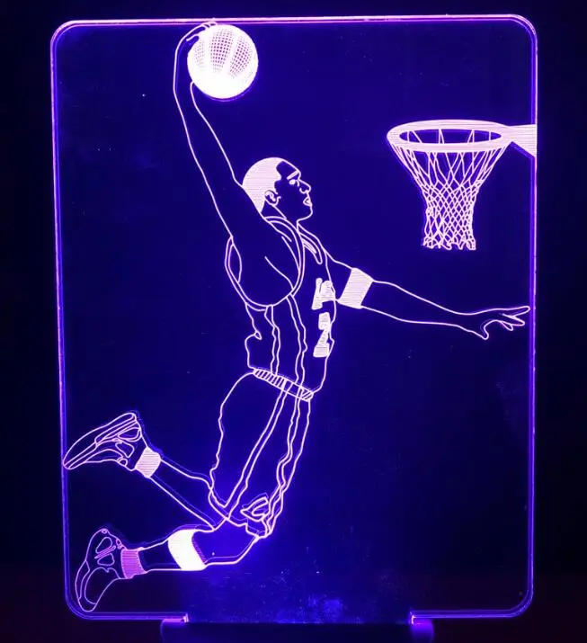 Model 7 Lebron James светодиодный ночник сенсорный датчик 16 цветов лампа спорт ребенок подарок баскетбол настольная лампа спальня James Slam dank - Испускаемый цвет: Model 7