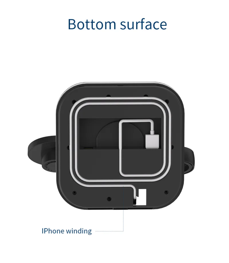 

Soporte de cargador inalambrico rapido Qi, estacion de carga para Airpods Pro IWatch, 15W, para IPhone 11, Iphone 12 Pro Max, Wa