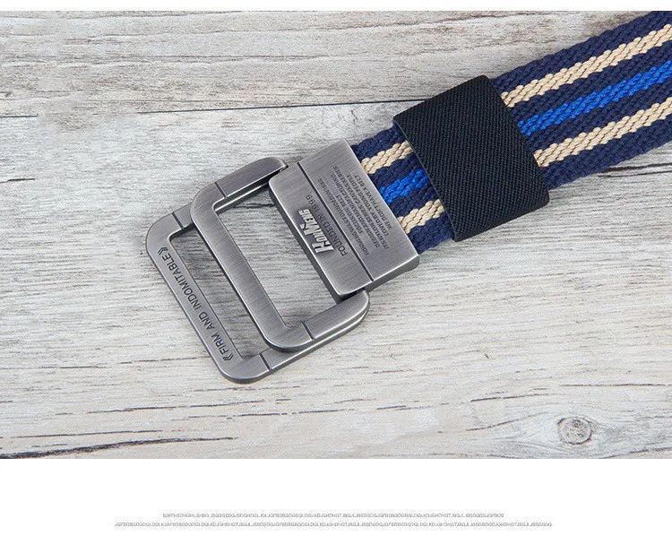 Модный ремень из сплава с двойной петлей пряжка мужской для джинсов холщовые