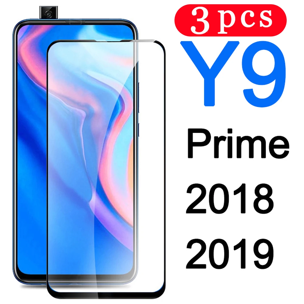 3 шт. защитная пленка для huawei y9s y9 prime 2019 закаленное стекло 2018 защита экрана