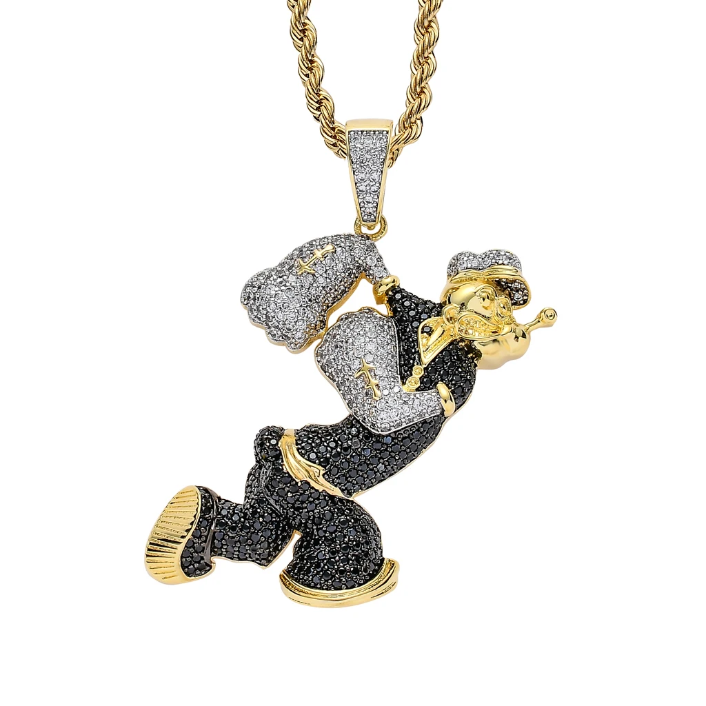 

Ascona Hip Hop rock sailor Pendant Necklace for Man Women Love Spinel Gemstone Rock Pendant jewelry