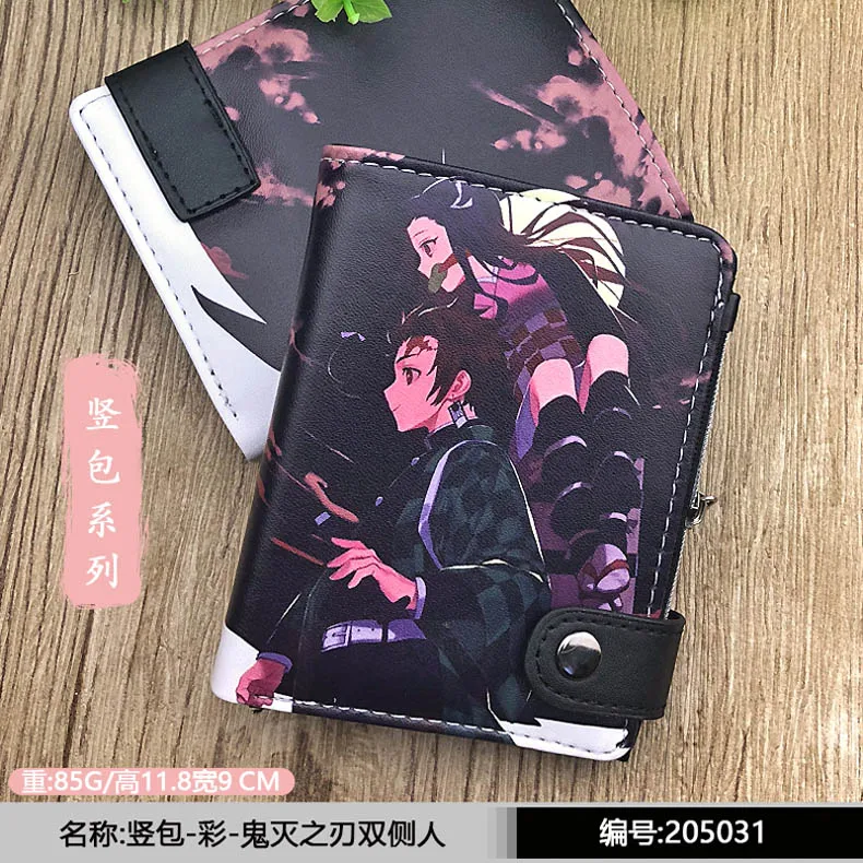 Demon Slayer Аниме One Punch Man PU белый нулевой кошелек/портмоне с внутренним карманом на молнии - Цвет: Demon Slayer