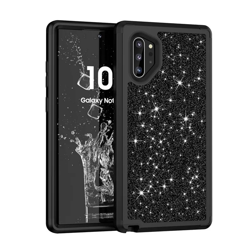 Роскошный блестящий противоударный чехол для телефона samsung Galaxy Note 10 Plus 9 S10 S9 Plus Броня гибридная 3 в 1 жесткий чехол