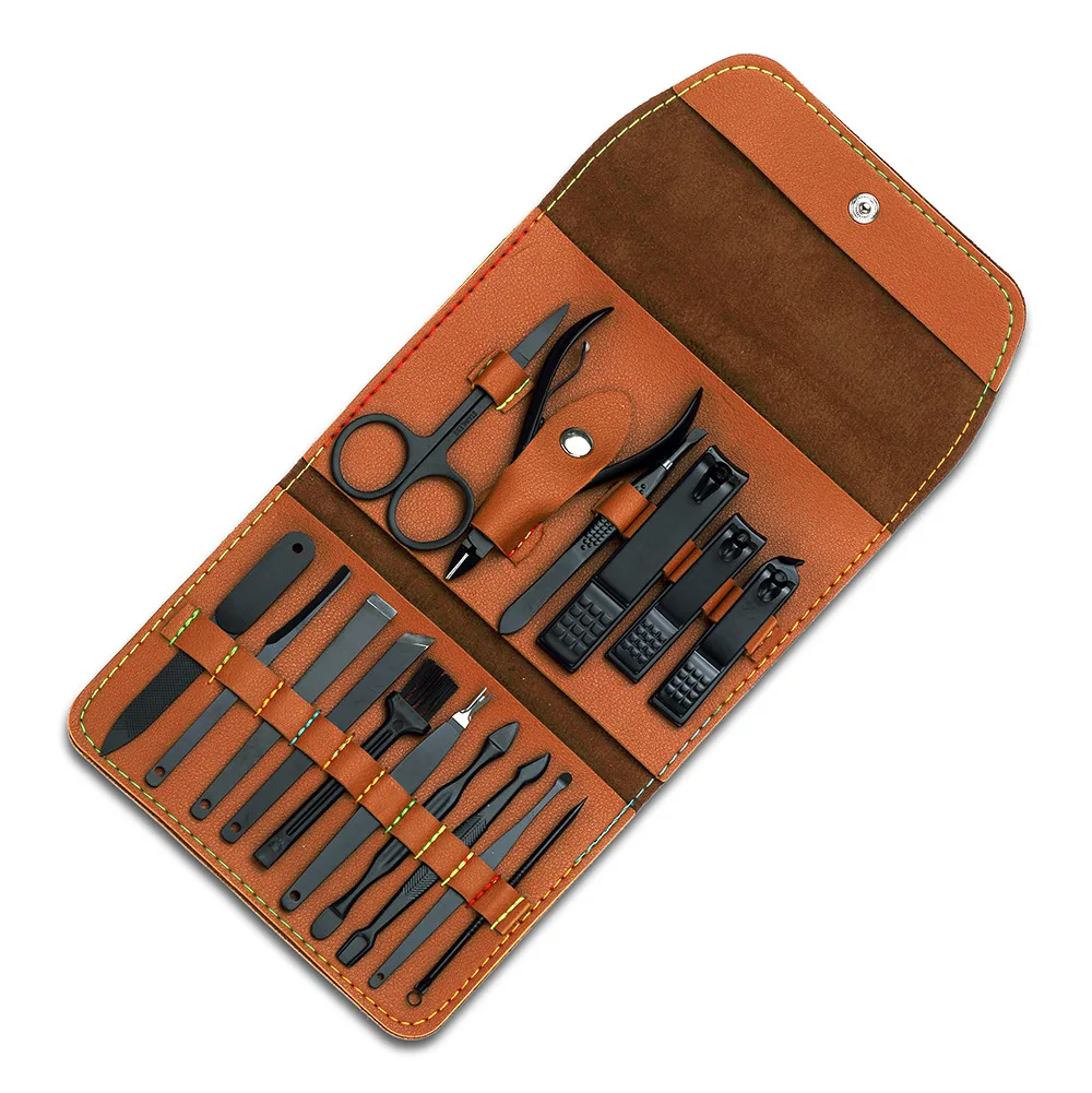 16 шт. нержавеющая маникюрный набор по уходу за ногтями инструменты Пинцет резак