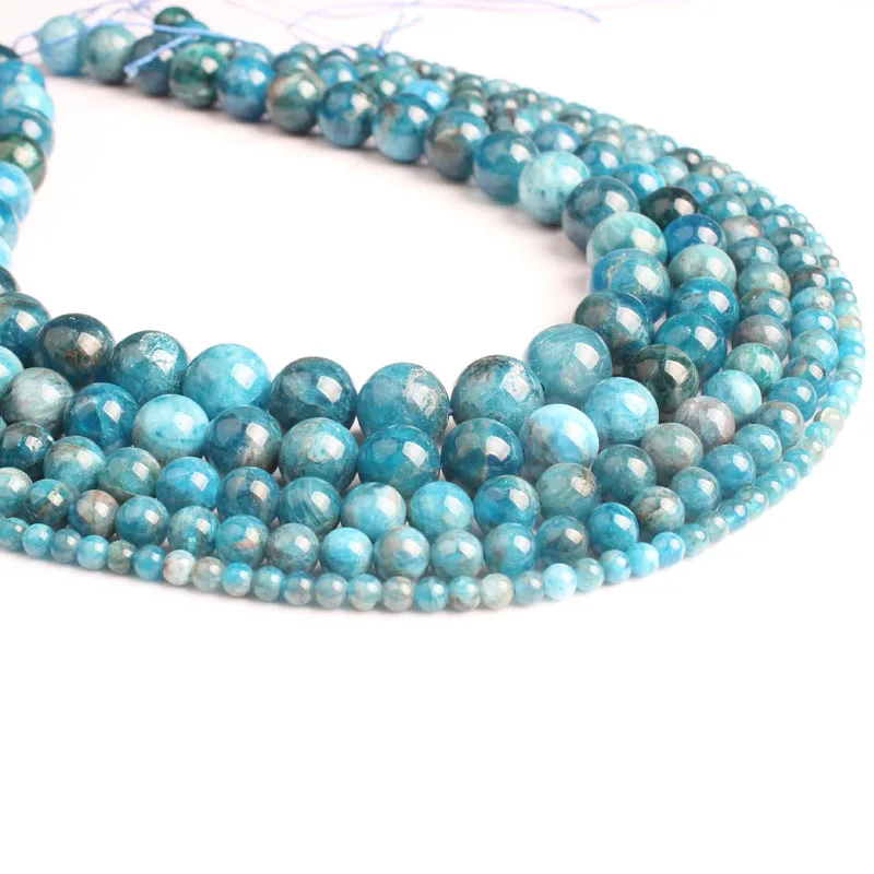 LanLi 4/6/8/10/12 мм натуральные ювелирные изделия круглые бусины россыпью каменные для