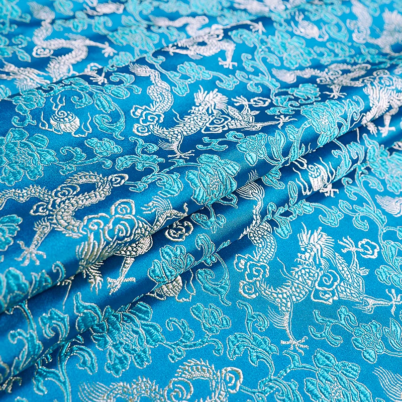 Brocade fabric dragon pattern fabric for sewing DIY material for clothes width 75cm images - 6