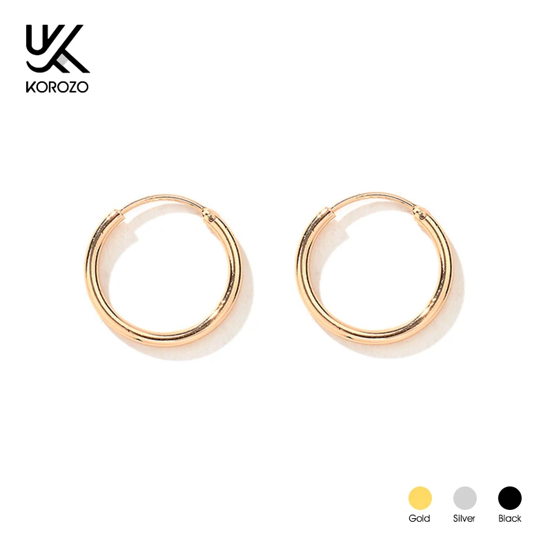 Маленькие серьги-кольца в стиле панк мужские круглые/круглые серьги золотые