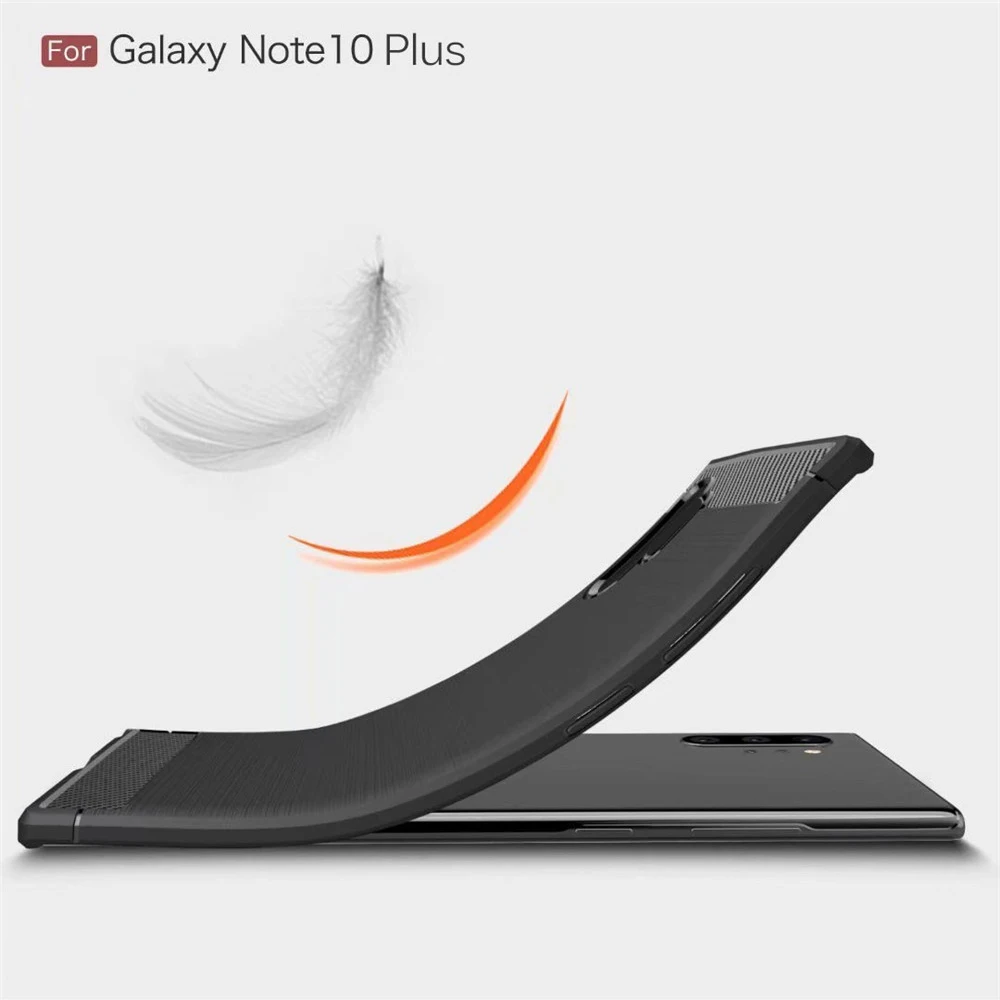 Силиконовый чехол для Samsung Galaxy Note 10 Plus мягкий чехол-бампер из ТПУ телефона