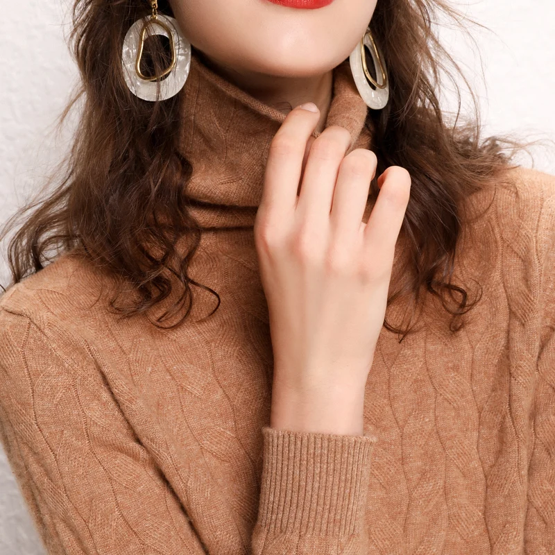 2020 осень-зима Новый кашемировый свитер женские свитера Свободный с высоким