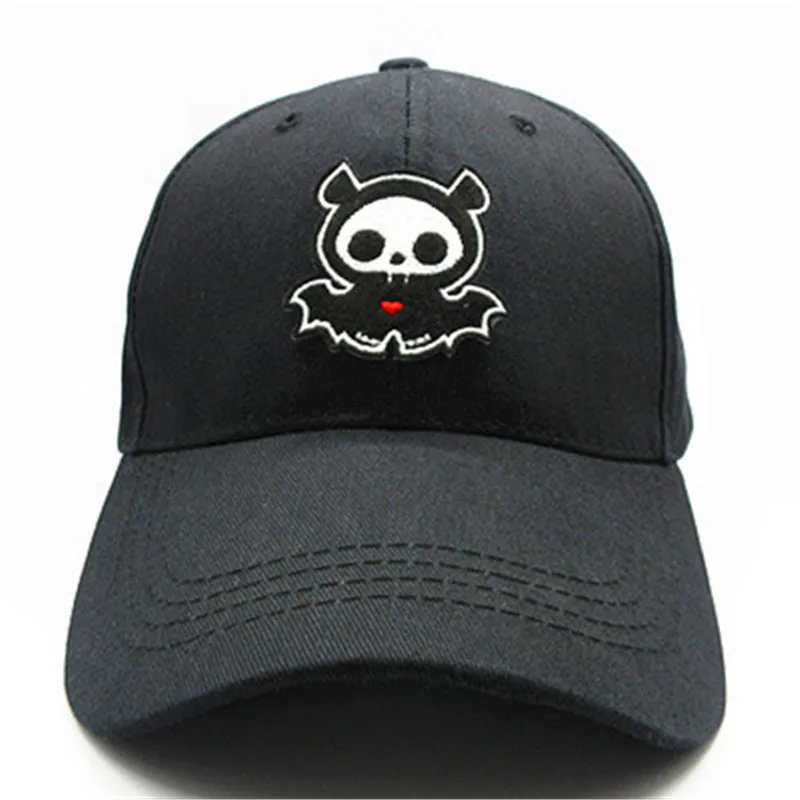 

2021 мультяшная вышивка призрака хлопковая бейсболка хип-хоп Регулируемые Снэпбэк кепки для мужчин и женщин 53