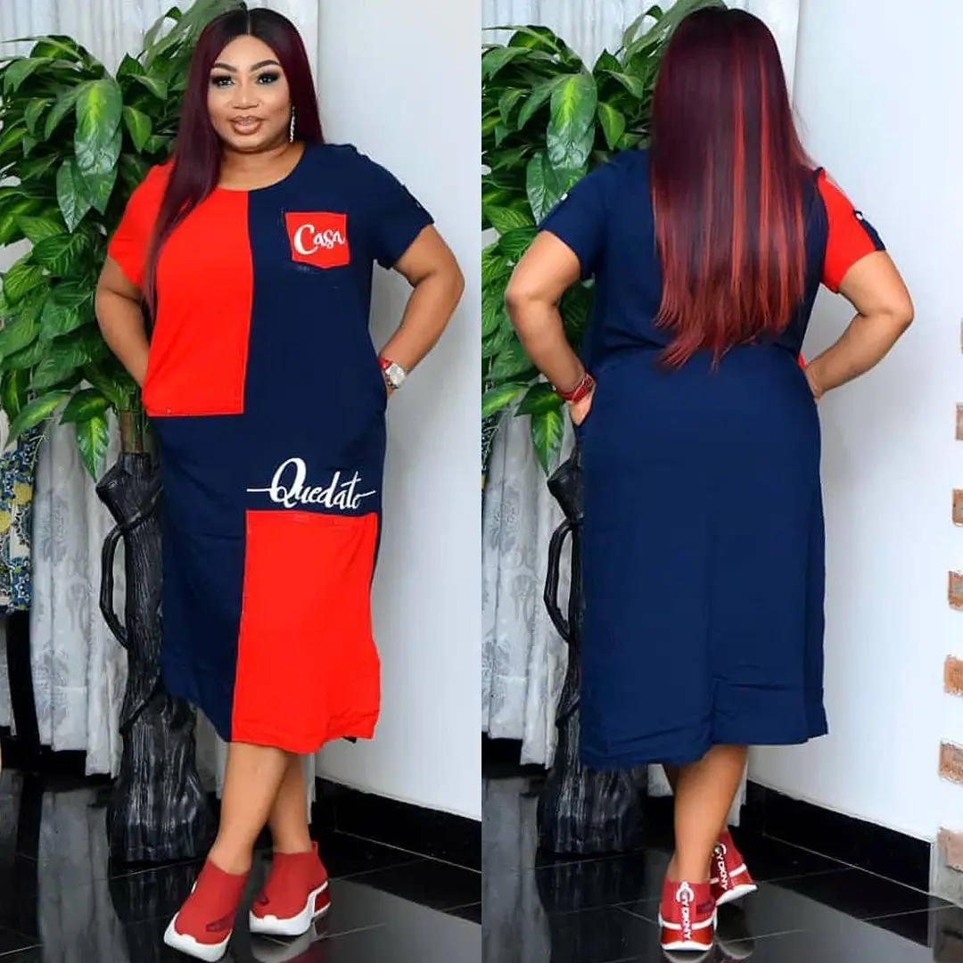 

Летнее платье-футболка с принтом Дашики и бриллиантами 2021, африканская одежда, африканская мода, африканские платья для женщин, женская оде...