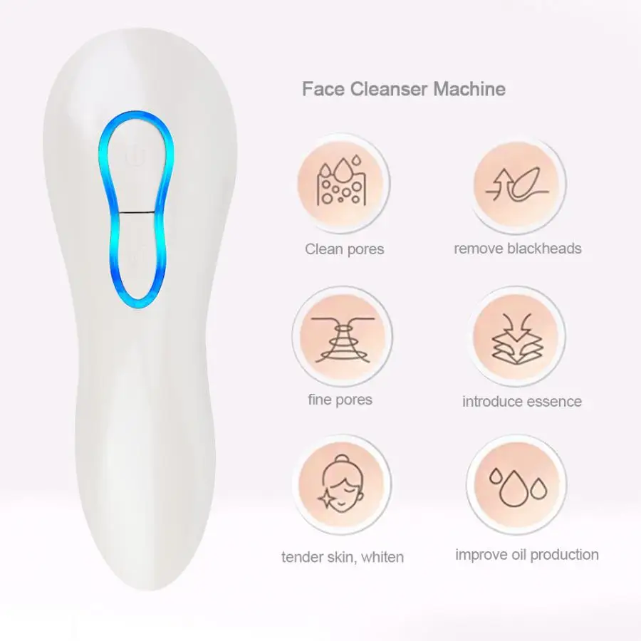 Многофункциональный 3 цвета светодиодный очищающее средство для лица Массажер