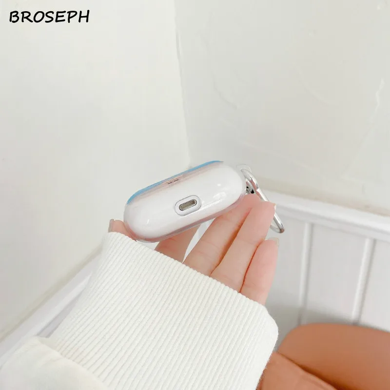

For Apple AirPods 2/3 Headset Case Cute Cartoon Transparent Earphone Shell Cover For AirPods Pro Clear Headphone Accessories