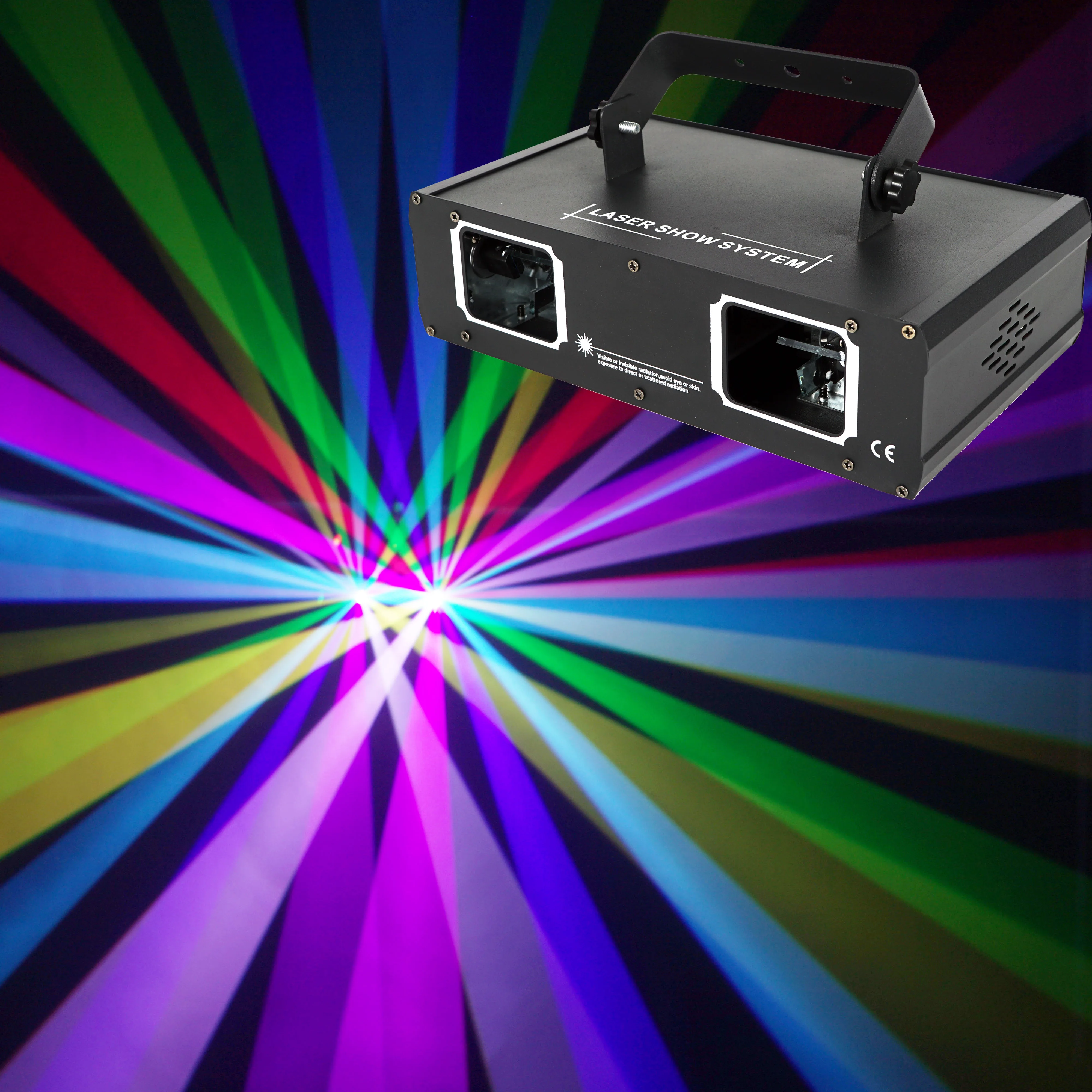 Профессиональный лазерный луч Лидер продаж DMX 512 RGB с 2 линзами красного зеленого