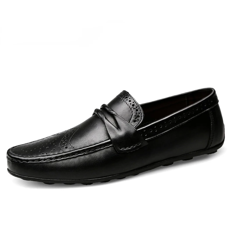 Size 36-47 Genuine Leather Men Shoes Top quality men casual shoes Comfortable Slip-On leather loafers | Обувь