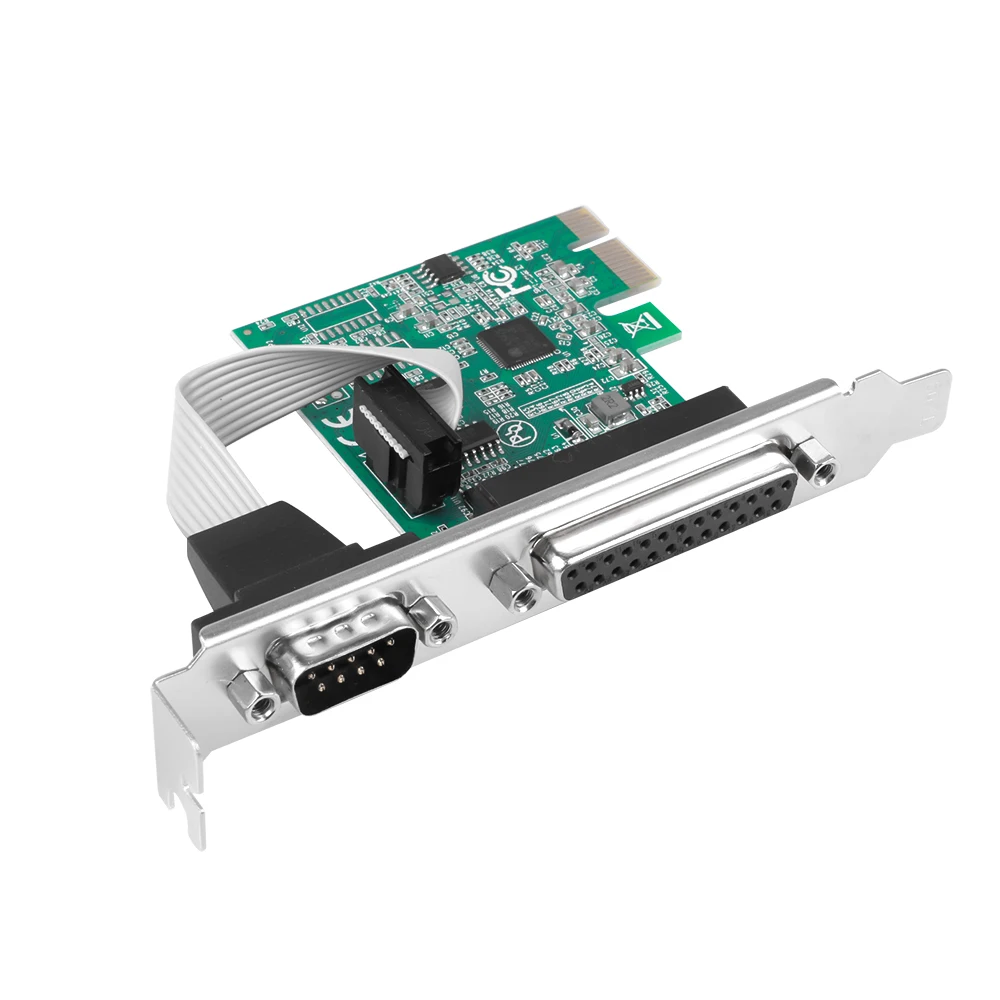 TXB102 LPT к PCI-E PCI Express Card Серийный порт COM и DB25 адаптер параллельного порта принтера