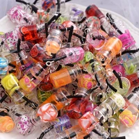 10pcs colorful acrylic fruit juice drink pendant crafts making findings handmade jewelry diy for earrings necklace accessories