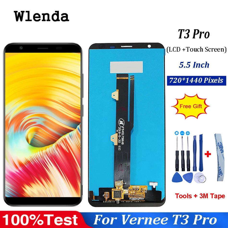 5 дюймовый ЖК-дисплей для Vernee T3 Pro + сенсорный экран 100% оригинальный