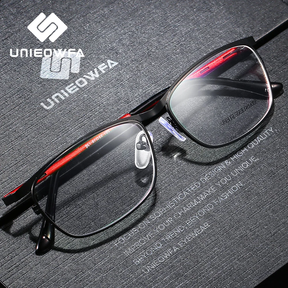UNIEOWFA оптические очки для близорукости оправа мужчин прозрачная очков по рецепту