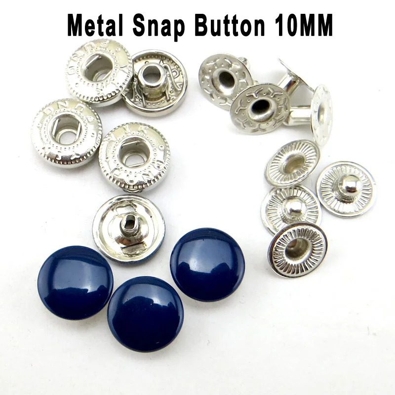 50 шт. 10 мм Металлические Кнопки для сумок пальто брендовые Швейные аксессуары