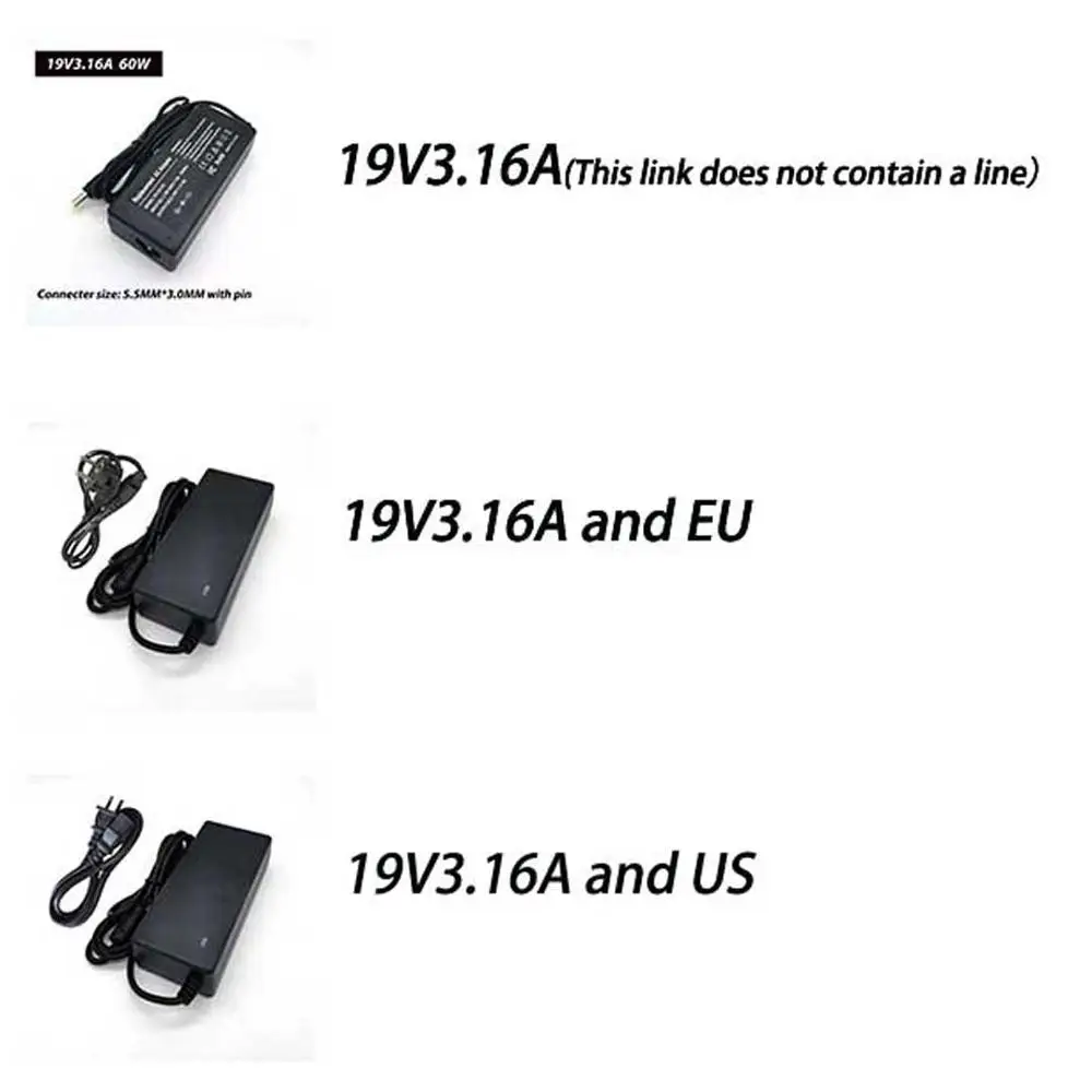 19V 3.16A 5 5*3 0 мм питания переменного тока ноутбук адаптер для samsung R429 RV411 R428 RV415 RV420 RV515