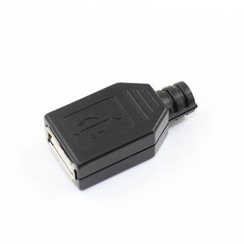 10 комплектов USB 2.0 типа A мама и папа 4-контактный разъем с черной пластиковой