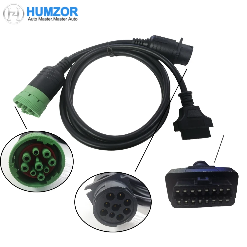 Кабель удлинитель OBD2 адаптер разветвитель интерфейса OBD II J1939 9pin к Y образный