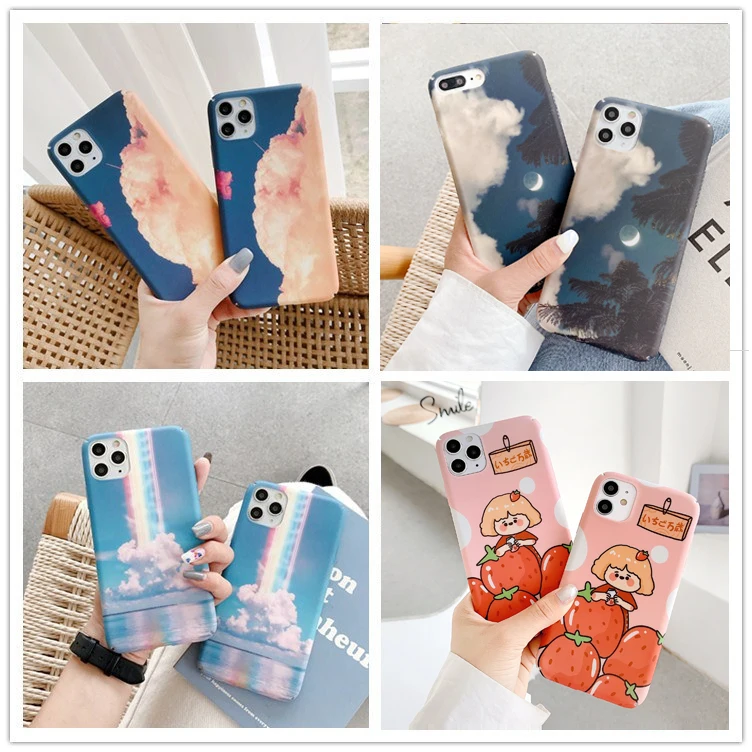 Милые чехлы для телефонов iPhone 12 Mini 11 Pro Max чехол SE 2020 7 8 6 Plus XS XR оболочка красочное