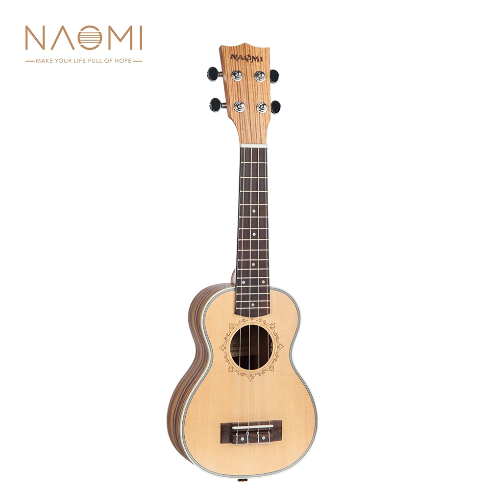 

Укулеле NAOMI 21 дюйм, топборд из ели, окуме, головной убор, музыкальный инструмент, игрушечная гитара для начинающих, малышей, детей