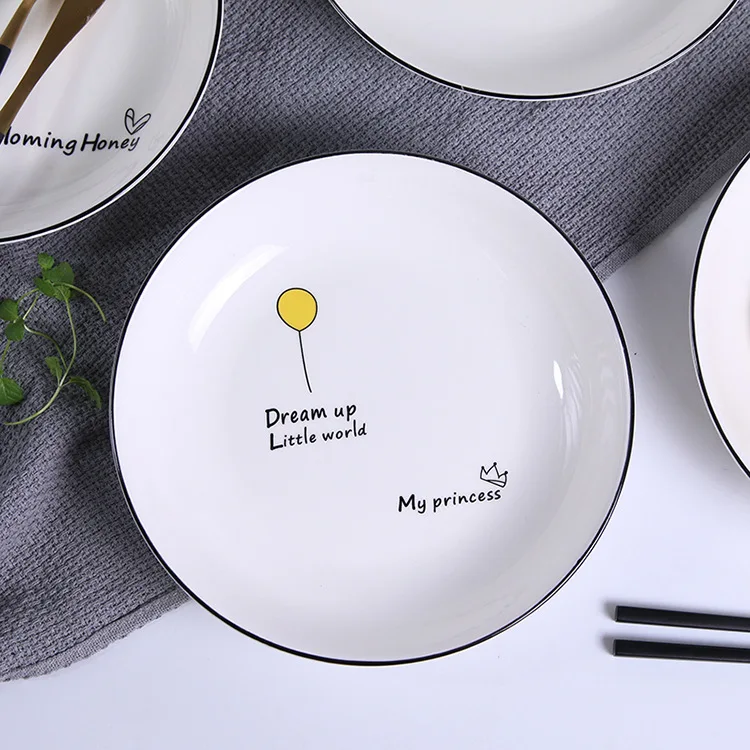 Минималистичная индивидуальная посуда керамическая тарелка основное блюдо