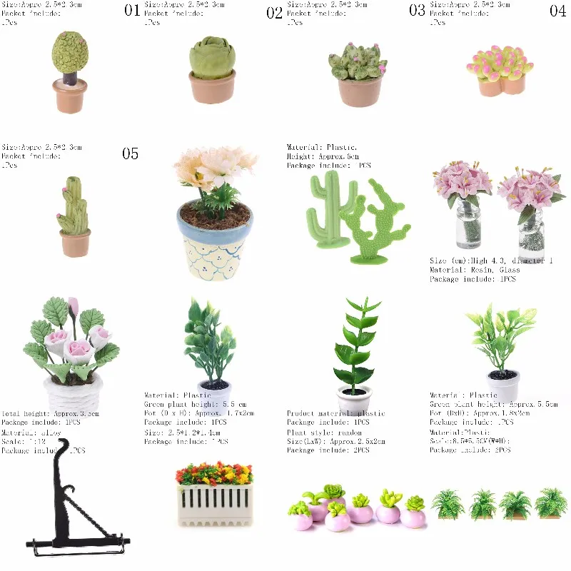 1:12 Кукольный домик миниатюрное зеленое мини дерево в горшке для зеленого