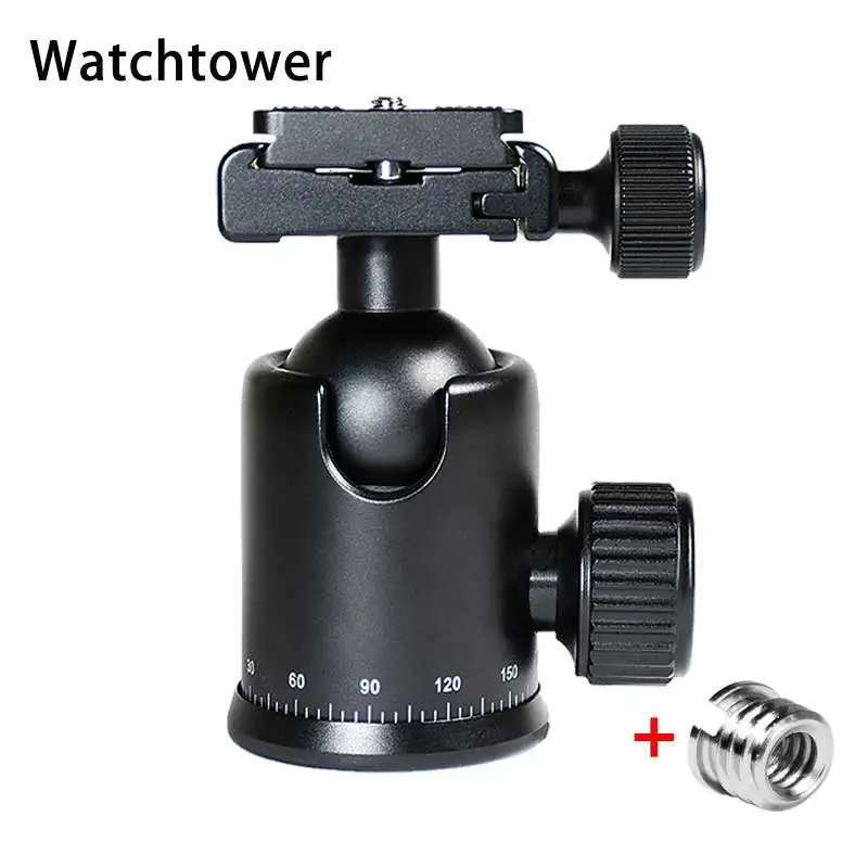 

Panoramic Shot Tripod Head Rotating Ballhead 36mm Ball Diameter Camera Monopod Mount Adapter With Quick Plate For Dslr Arca