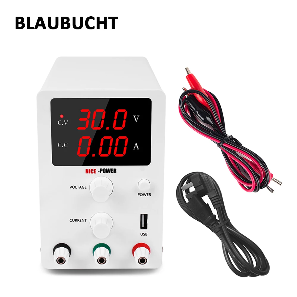 Регулируемый лабораторный источник питания BLAUBUCHT постоянный ток 30 В 10 А