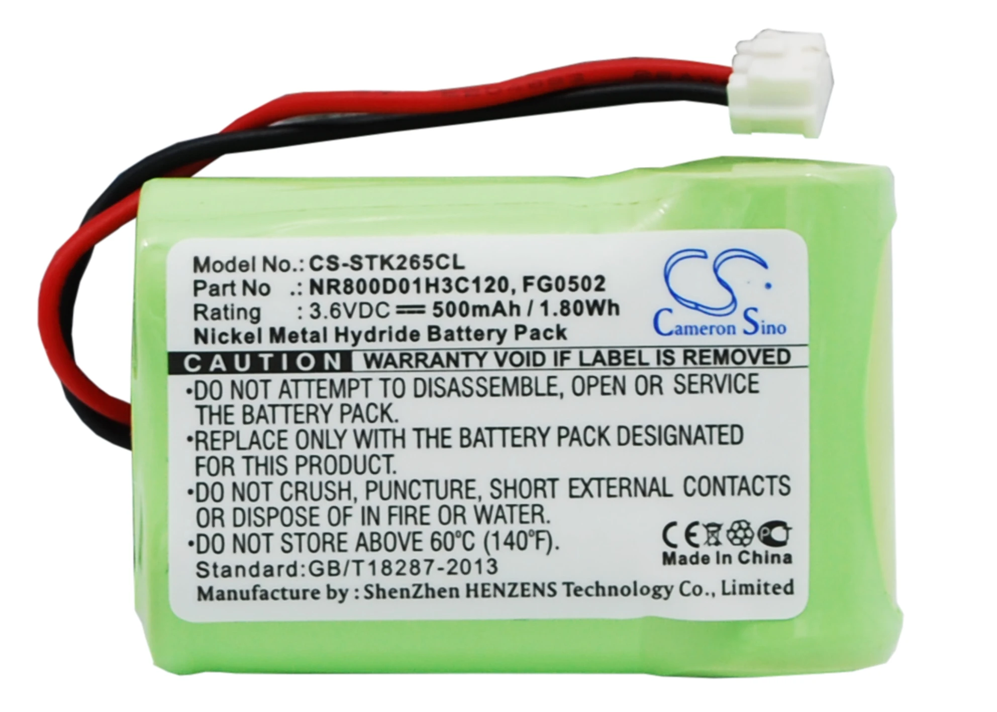 

CS 500mAh/1.80Wh battery for France Telecom Amarys 265,Amarys 265SF,275,285,365,465,465SF FG0502, NR800D01H3C120