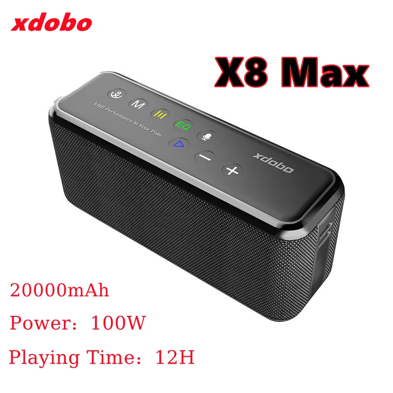 XDOBO X8 Max 100 Вт портативная беспроводная Bluetooth Колонка TWS сабвуфер и Аккумулятор