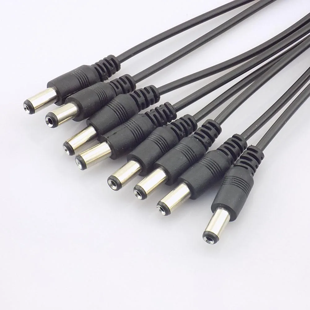 1pc 12V DC Power Supply Adapter 1 Female to 8 Male Splitter power Cable connector wire Plug for CCTV Camera strip light J17 |