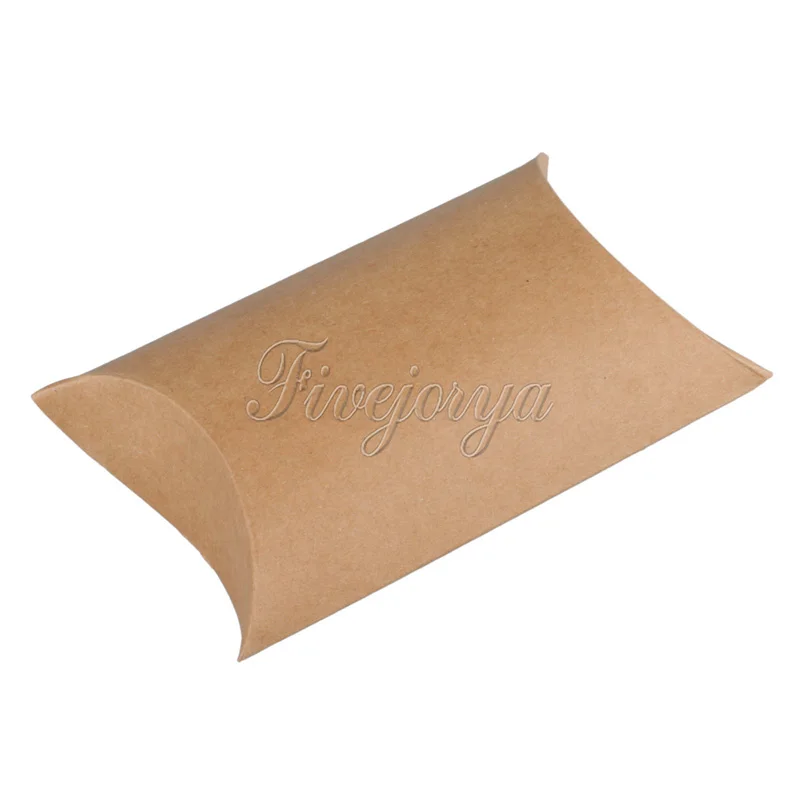Коробки 50/100 шт./лот 9 см x 13 3 5 милая подушка Подарочная коробка из крафт бумаги