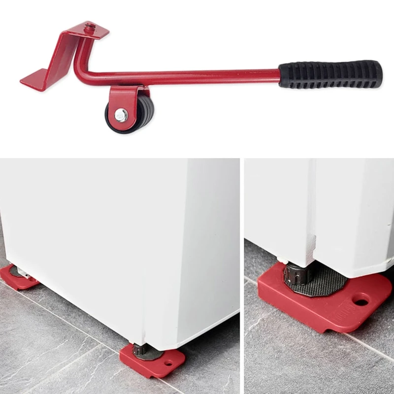 

5 In 1 Mover Transport Set Mobile Heavy Object Handling Tool Household Mobile Device Labor Saving Pry Hand Tool Set