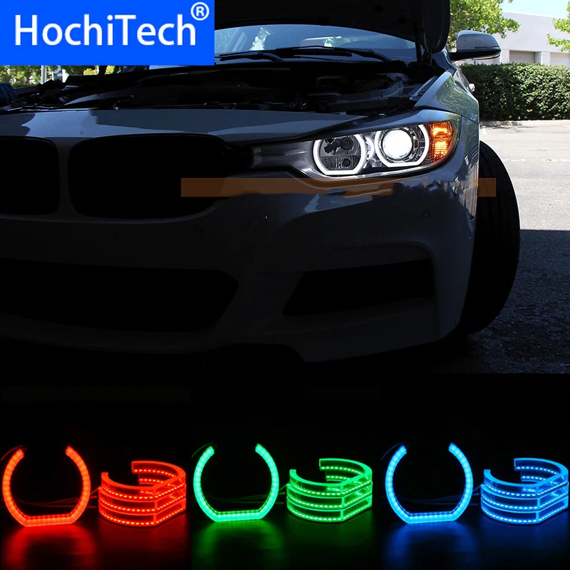 Для BMW 3 серии F30 F31 F34 2012 2016 галогенные лампы головного светильник RGB Ангельские